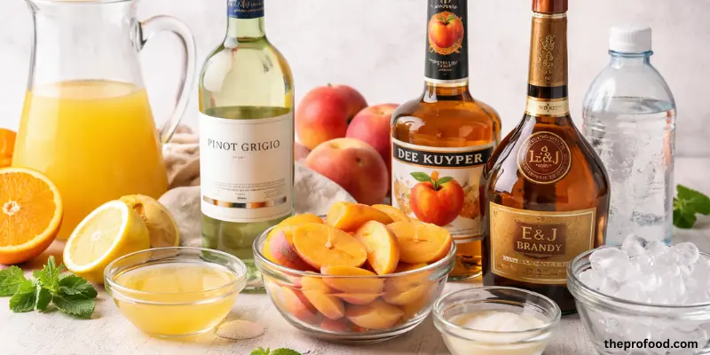 ingredients-for-carrabbas-peach-sangria
